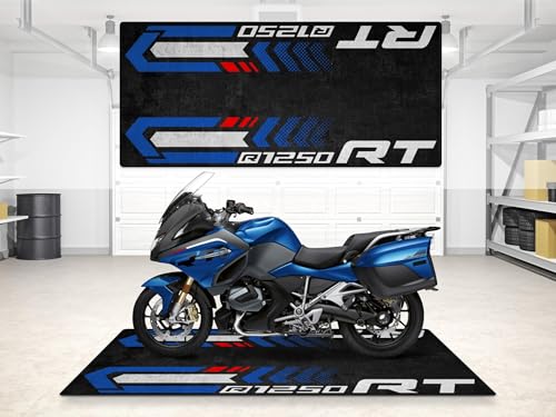 Parking Mat for R1250 RT Motorcycle Model, Display and Pit Mat, Washable Non-Slip Garage and Showroom Floor Carpet - Rug (Sport 3, Size 2: 102 x 47/260 x 120 cm) - color: Sport 3, size: Size 2: 102 x 47 "/ 260 x 120 cm