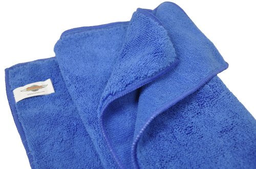 Detailer's Preference Microfiber Drying Towel, Dual Pile Terry Weave, Super Absorbent, Scratch-Free, Large Size for Cars, Trucks, RVs, Boats, Motorcycles, Aircraft, 32x27 Inches, 6 Sq Ft, Blue