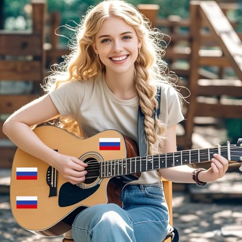 4 PCS Flag Stickers - Russia Flag Stickers Decals for Cup Computer Laptop Car Bumper Window Helmet Musical Instrument with Smooth Surface - size: Russia