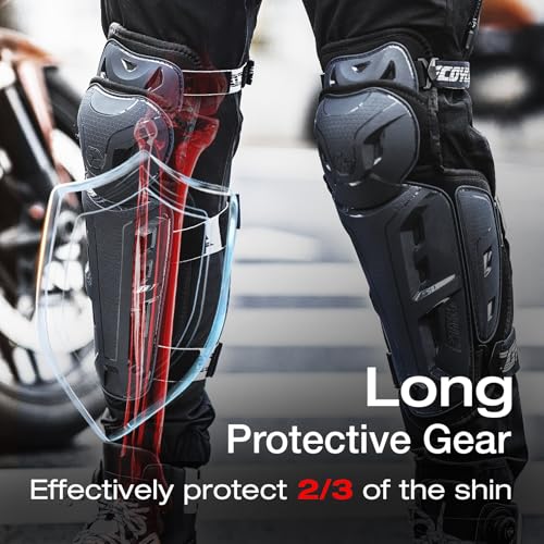 Scoyco Motorcycle Knee Pads for Men - CE Level 1 Motocross Knee and Elbow Guards Protective Gear Armor with 45°-180° Knee Flexibility Design Adjustable Elastic Band