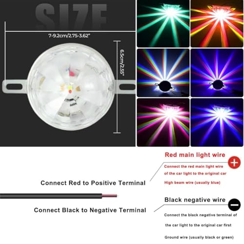 Universal Waterproof LED Chassis Lights, 12v LED Watermelon Lights for Trucks Offroad Motorcycle Electric Vehicles Chassis Light, Automotive Accent Multicolor Neon Lighting Underglow Kit(2pcs) - color: 2pcs