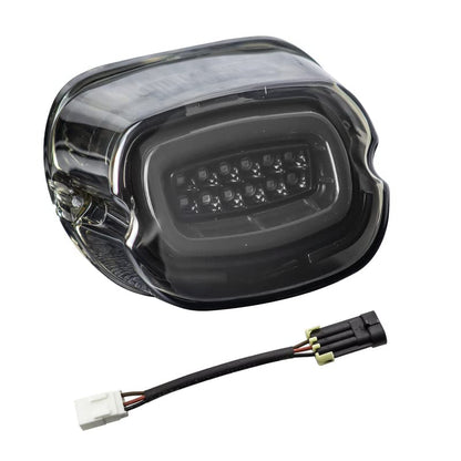 Eagle Lights HALOS Layback LED Tail Light with Intergrated Turn Signals Compatible With Harley Davidson Motorcycles Fits Low Rider ST/Diablo Models - color: Smoked Halo
