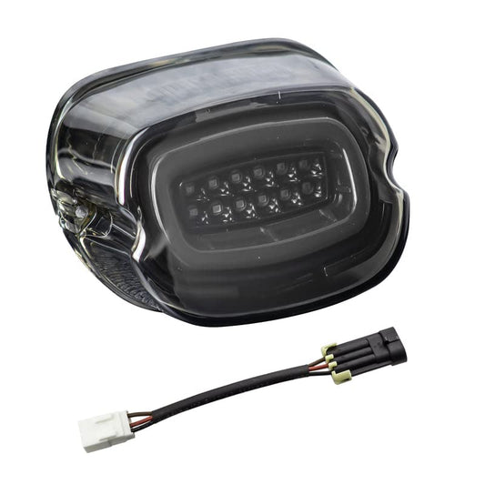Eagle Lights HALOS Layback LED Tail Light with Intergrated Turn Signals Compatible With Harley Davidson Motorcycles Fits Low Rider ST/Diablo Models - color: Smoked Halo