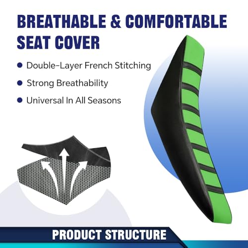 PIT66 Dirt Bike Soft Seat Cover, Compatible with Honda CR125R CR250R CR500R CR80R CRF100F CRF125F CRF150F, Green - color: Green