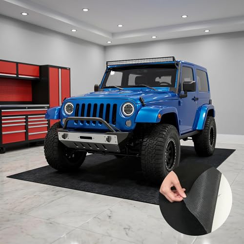 FLEXIMOUNTS 20' x 8' Garage Floor Mat Oil Spill Mat with Waterproof Slip-Resistant Backing, Waterproof Rubber Backing Floor Protection Shop Toolbox Containment Carpet, Absorbent, Slip-Resistant - size: 20' x 8' w/ Rubber Backing
