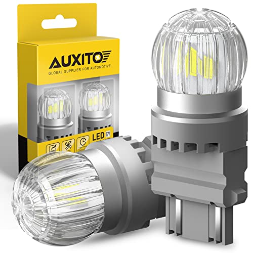 AUXITO 3157 LED Bulb White, Reverse Light 3156 3056 3057 4157 3047 4057 3457 4114 Super Bright for Backup Lights Tail DRL Brake Signal Parking Lights, Pack of 2 - color: White, size: 3156/3157