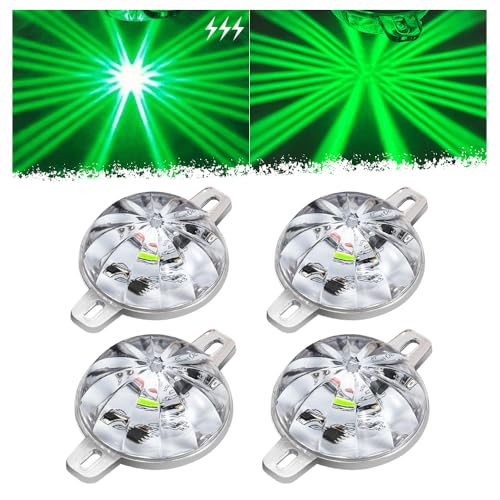 Mini Watermelon Lights LED Side Marker Turn Signal Lights,4pcs Strobe and Constant Green Clearance Water Melon Lights for trucks Semi Truck Trailer, 12-24V Motorcycle Car LED Underglow kit - color: Green
