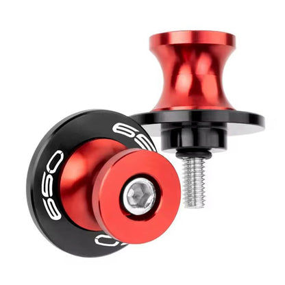 Motorcycle Swing Arm Spools M8 Paddock Slider Stand Bobbins For Z650 RS EX650 Ninja 650KRT 650R Vulcan S 650 VN650 Versys650cc KLE650 2026 2025 2024 Swingarm Spool Accessories (Red) - color: Red