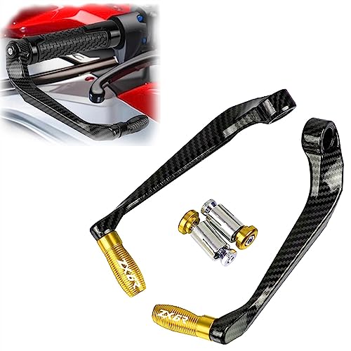 Lever Hand Guard for Kawasaki ZX6R ZX 6R ZX-6R All Year Motorcycle Accessories Handlebar Grips Brake Lever Guards Protector(Gold) - color: Gold