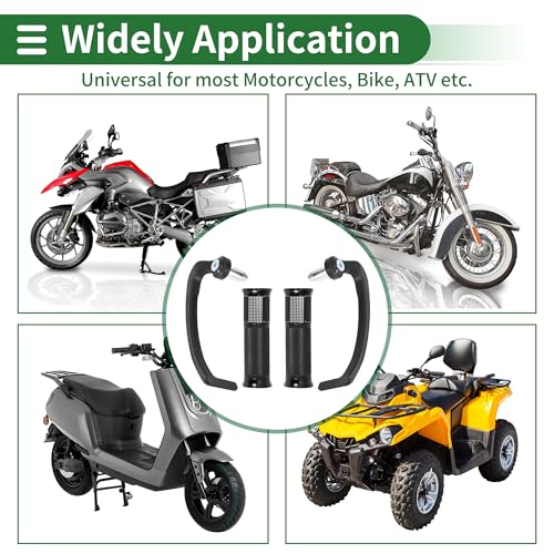 7/8" 22mm 15/16" 24mm Motorcycle Hand Grips Cover Kit Aluminum Alloy Handlebar Hand Grips Black 1 Set Diamond Pattern Side Checkered Diamond Pattern - color: Black