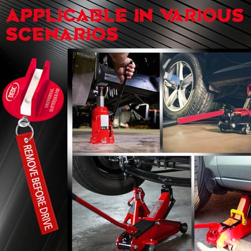 DEDC Universal Pinch Weld Jack Pad 2 Pcs Red, Magnetic Aluminum Jacking Puck Frame Rail Protecotr with 2 Reminder Streamers Compatible, Garage Accessories for Mechanics - size: Red 2 Pcs with 2 Reminder Streamers