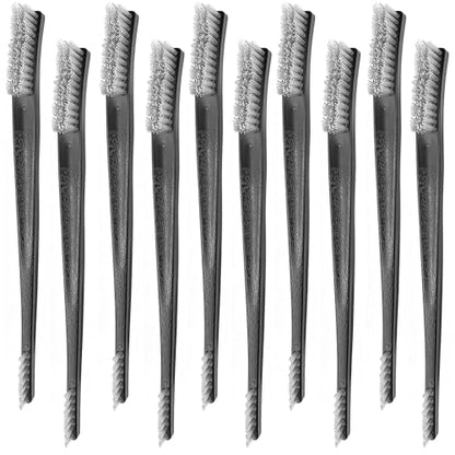 Gun Cleaning Brush, 10 Pcs All Purpose Gun Brushes, 7 Inch Double-Ended Jewelry Cleaning Brush with Plastic Handle, Gun Cleaning Bristle Brushes for Metal (10 pcs Nylon) - size: 10 pcs Nylon