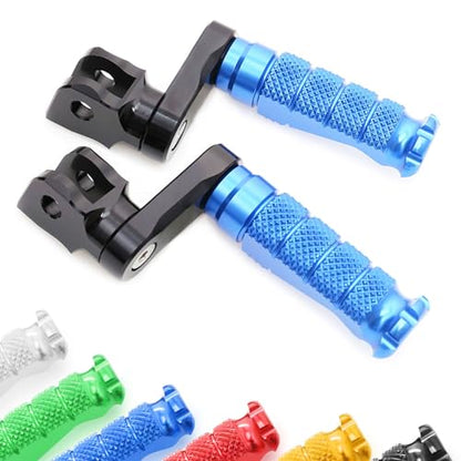 MCMOTOPARTS R-FIGHT Front Rider Footpeg Footpegs Foot Pegs Footrests Blue Compatible with ER-6F 2006-2008 06 07 08 - color: Blue, size: Standard (No Extension)