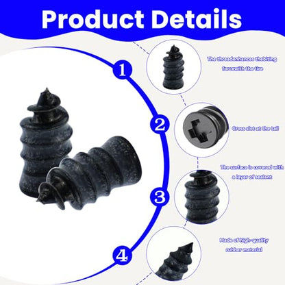80Pcs Tire Repair Screws: Tire Repair Rubber Nail Kit with Tire Glue, Tire Plug Kit are Suitable for Quickly Repairing Punctures in Car, Motorcycle, and SUV Tires - color: 80 Pcs