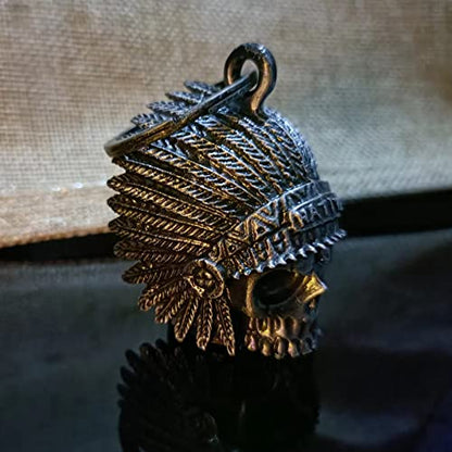 Dream Apparel Motorcycle Bell Guardian Angel Drive Away Gremlin, Biker Bell for Men Women Rider Riding, Good Luck Gift - color: Native