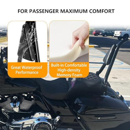 Detachable Sissy Bar Passenger Backrest for Harley Touring Road Glide Road King CVO Street Glide Electra Glide Ultra 2009-2025 (26" Black) - color: Black, size: 2009-2024