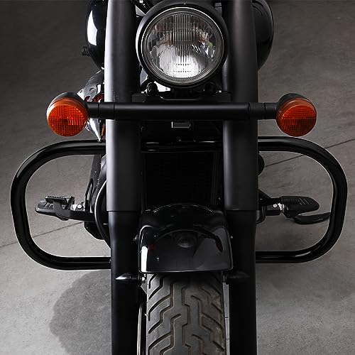TCT-MOTORPARTS 1 1/4" Highway Engine Guard Crash Bar Fit for Honda VT750 Shadow AERO 2004-2024 VT750 Shadow Phantom 2010-2025 - color: Black