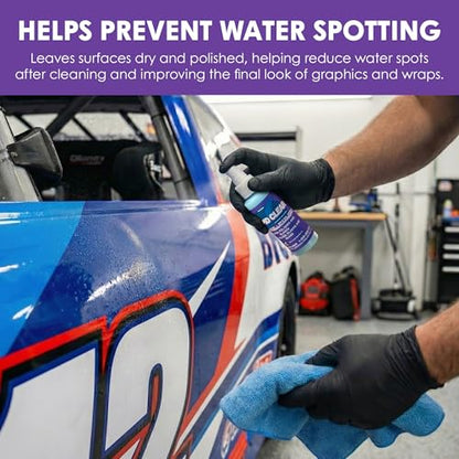 Rapid Clear Polish 4oz | Final Cleaning and Polish for Vinyl Films, Wraps, Plexiglass, Glass, and Polycarbonates | Helps Prevent Water Spotting for Graphics Installation - size: 4 Oz