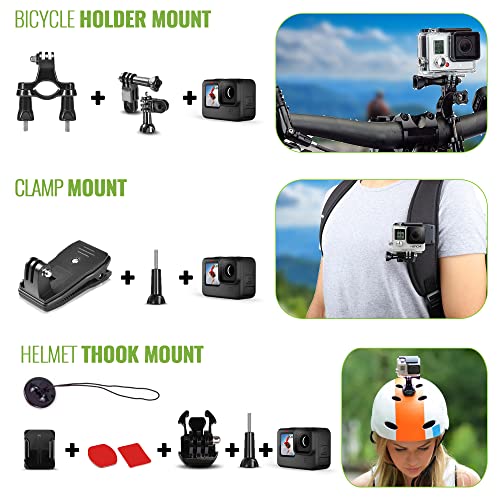 DiGiNerds 50-in-1 Action Camera Accessories Kit - Compatible with GoPro Hero 13 to 7, Max, Fusion, Insta360, DJI Osmo, AKASO & More