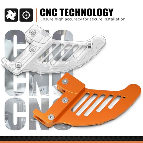 NICECNC Orange Rear Brake Disc Shield Protector Compatible with KTM 125-530 XCW/XCF-W/EXC/EXC-F/SX/SXF/XC/XCF/6 Days/TPI 2004-2022 See Fitment - color: Orange
