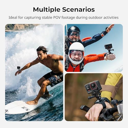 SMALLRIG Wrist Strap Mount for GoPro Hero 13/12/11/10/9 Black, for DJI Osmo Nano Action 6/5 Pro/4/3, for Insta360 X5/4/3/Ace Pro 2, for AKASO, with Ball Head Adapter Base - 5723 - style: Wrist Strap