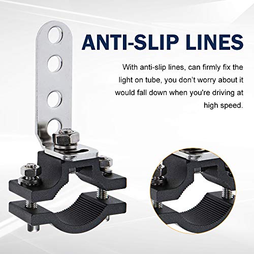 Motorcycle 1.2 Inch Mount Brackets Bicycle Car Bull Bar Holder Clamp Samman Off Road Tube Clamps Mounting Brackets for LED Light bar Work Lights Lamps 2PCS - size: 0.7'' to 1.2''