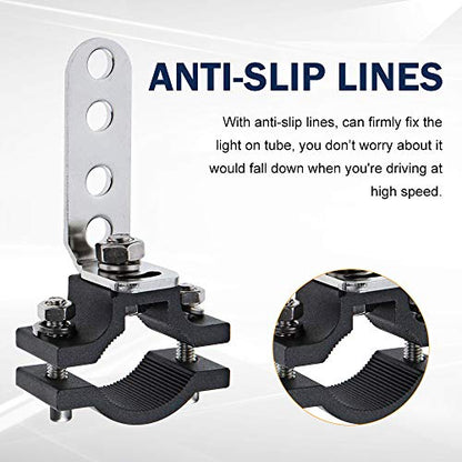 Motorcycle 1.2 Inch Mount Brackets Bicycle Car Bull Bar Holder Clamp Samman Off Road Tube Clamps Mounting Brackets for LED Light bar Work Lights Lamps 2PCS - size: 0.7'' to 1.2''