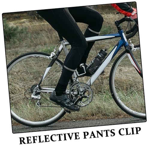 Mipcase 2pcs Cycling Pants Clips Reflective Bands for Cyclists Running Gear Belt Lightweight Comfortable Ankle Wrap Clip
