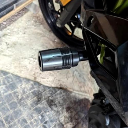 Compatible with Ninja 500 2025 Z500 2024 Ninja400 2023 Z400 Z 400 2018-2023 2024 CNC Motorcycle Frame Sliders Crash Pad Falling Protection - color: POM Black
