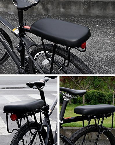 TOPCABIN Bicycle Manned Cushion Mountain Bike Back Shelf Seat Cushion Manned Comfortable Saddle Children Back Seat - color: Black