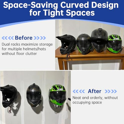 Helmet Wall Mount Display, Football Helmet Holder, 4 Pack | Heavy Duty, Solid Steel, Football Helmet Holder, Garage Organizer, Fits Baseball Gear - size: 4 Pack