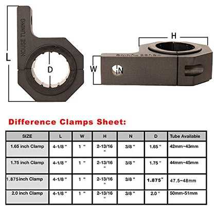 1.875" Roll Cage Clamps 4 Pack,1 7/8" Dimeter Tube Clamp Bracket,Roof Bar Clamp for Fog Light Bar (1.875"-Clamp Mount Kit) - size: 1.875"-Clamp Kit