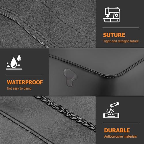 Dasen Saddlebag Speaker Lid Bra Protective Covers PU Leather Compatible with Harley Touring Road King Electra Road Street Glide 1993-2013