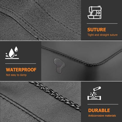 Dasen Saddlebag Speaker Lid Bra Protective Covers PU Leather Compatible with Harley Touring Road King Electra Road Street Glide 1993-2013