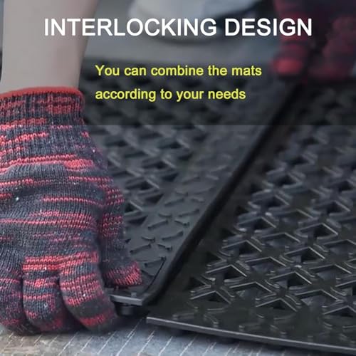 Durable Comfort Floor Mat - Anti-Slip Design for High Traffic Areas, Kitchen, Bar, Pool Decks - All-Weather Indoor/Outdoor Waterproof Mat (Easy Clean Surface) - size: 21"x21"- 8PCS(Anti-Silp Mat)