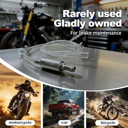 2 Pack Brake Bleeder Hose,One Way Check Valve,One Way Brake BleederValve Break Bleeder Kit Accessories for Car Motorbike Bike