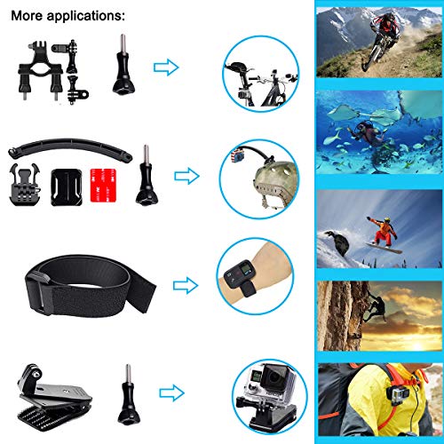 Suptig Accessories Kit Compatible for Gopro Mission Gopro Hero 13/Hero12/11/10/9/8/7/6/5/4/3/2/Session gopro Max2 Gopro Fusion DJI Action 6/5pro/5/4/3, Insta360 X5/X4, AKASO Action Camera Accessories