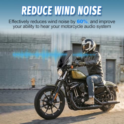 Motorcycle Universal Windshield 16.7” Windscreen Compatible with Yamaha Harley Honda Kawasaki Suzuki BMW Vulcan Cruiser Wind Deflector with 7/8" 1" 1 1/8" Handlebars, Black - color: Black