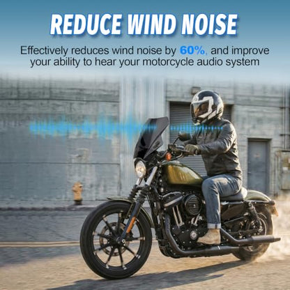 Motorcycle Universal Windshield 16.7” Windscreen Compatible with Yamaha Harley Honda Kawasaki Suzuki BMW Vulcan Cruiser Wind Deflector with 7/8" 1" 1 1/8" Handlebars, Black - color: Black