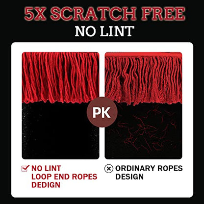 Car Duster Exterior Scratch Free, Extendable Handle, Detail Brush Kit for Vehicles, Wax Cotton Fabric, Waterless Wash Treatments，Car Care Equipment，Gifts for Men Women - color: Dark Red