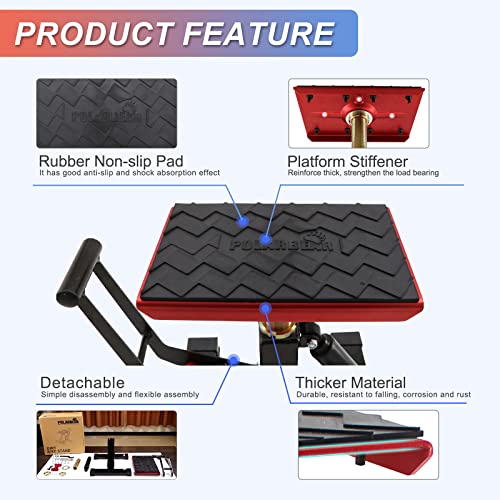 POLARBEAR Dirt Bike Stand Quick Jack Hydraulic Stand Motorcycle Low Profile Jack Portable Aluminum 1200Lbs Capacity for Pit Bike Cleaning and Repair(Red) - color: Red