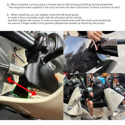 Club Style Handlebar Handguards Upgrade Bracket Compatible with Harley Touring Road Glide Electra Glide Road King CVO/SE, Softail Street Bob FXBB 114 FXBBS Low Rider ST 117 FXLRST 2009+ White - color: White Sand Pearl