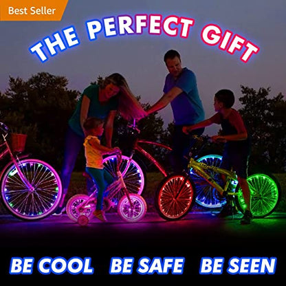 Activ Life LED Bike Wheel Lights with Batteries Included! Get 100% Brighter and Visible from All Angles for Ultimate Safety & Style (1 Tire Pack) - color: Gold
