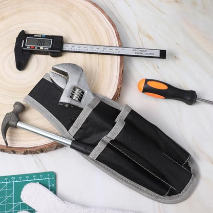 Small Tool Pouches with Belt Clip, Electrician's Tool Work Organizer Holder, Multi Pocket Case Tool-Bag, Tools Organizer Bag, Tools Belt Pouches for Pliers, Screwdrivers