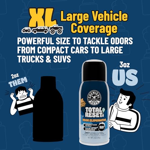 Chemical Guys Odor Eliminating Fogger 3 Pack – Black Frost Scent, 3 Oz Each – Set-and-Forget System to Remove Smoke, Pet, Gym, and Food Odors in Cars, Trucks, SUVs - size: 3 Fl Oz (Pack of 3)