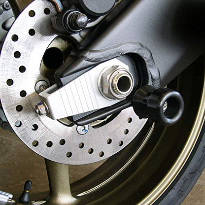 Shogun USA Made Yam 6mm YZF-R3 R3 2015-2026 MT-03 2020-2026 YZF-R6S 2006-2009 YZF-R6 R6 1999-2016 FZ1 2006-2015 YZF-R1 1998-2014 Most Aprilia Swingarm Spools - Sliders - Black - 701-0609