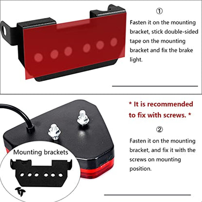 Rear Brake Light Rear Tail Lamp Car Warning Light LED Motorcycle Strobe Light Flash Brake Lamp for Safe Driving Super Bright Waterproof 19 LED DC12V