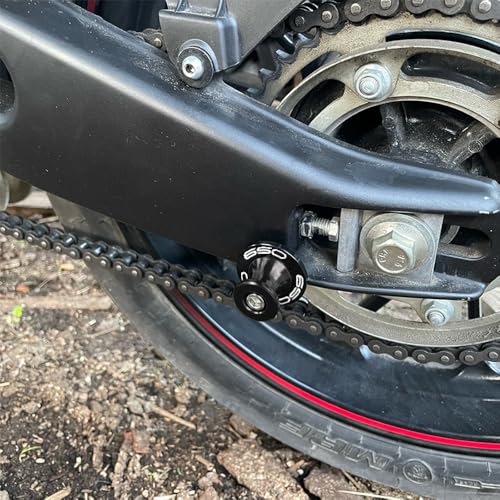 Motorcycle Swing Arm Spools M8 Paddock Slider Stand Bobbins For Z650 RS EX650 Ninja 650KRT 650R Vulcan S 650 VN650 Versys650cc KLE650 2026 2025 2024 Swingarm Spool Accessories (Black) - color: Black