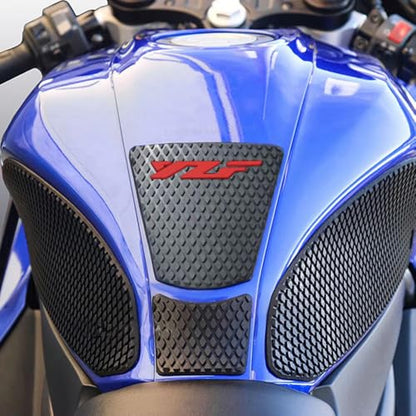 for YZF R7 YZF r7 2025 2024 2023 2022 2021 Accessories Fuel Tank Pads Protect Motorcycle Fuel Tank Stickers Fuel Tank Protection Pads Knee Anti-Slip Pads Fuel Tank Grips Tank Pads（red） - color: Red