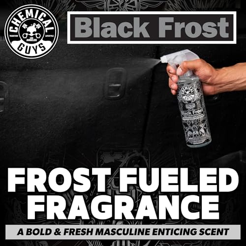 Chemical Guys Black Frost Air Premium Car Air Freshener Spray & Odor Eliminator - Crisp Masculine Scent Spray for Trucks, SUVs, RVs, and Motorcycles - Use in Home, Office, or Garage, 16 oz Bottle - size: 1 Count (Pack of 1)